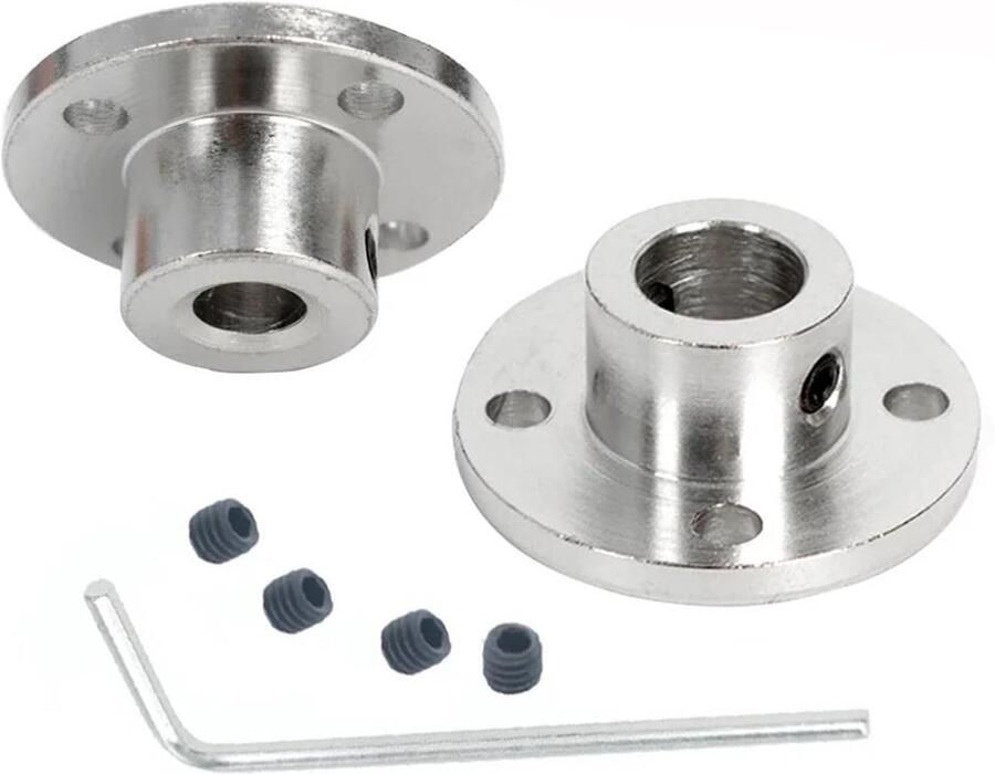 2 stuks flenkoppeling koppelingskoppeling stijve stuurmodel koppelingsaccessoires 3 4 5 6 8 10 11 12 mm selectie golfasfitting voor DIY RC motoren askoppeling (2 binnendiameter 12 mm)