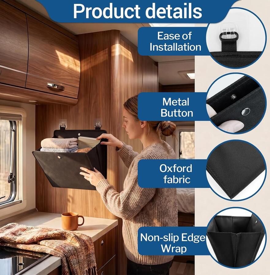 2 stuks hangorganizer schoenorganizer hangend met kleefhaken opvouwbare opbergtas van vliesstof schoenenrek voor caravan camping kast slaapzaal entree slaapkamer zwart