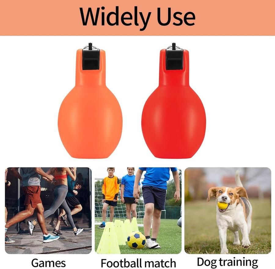 2 stuks Hygiënische Handpfeife Sportpfeife Trillerpfeife Scheidsrechtersfluit Voetbalfluit Trainerfluit Luid voor Noodgevallen voor Trainers Sportleraren Hondentrainers Accessoires