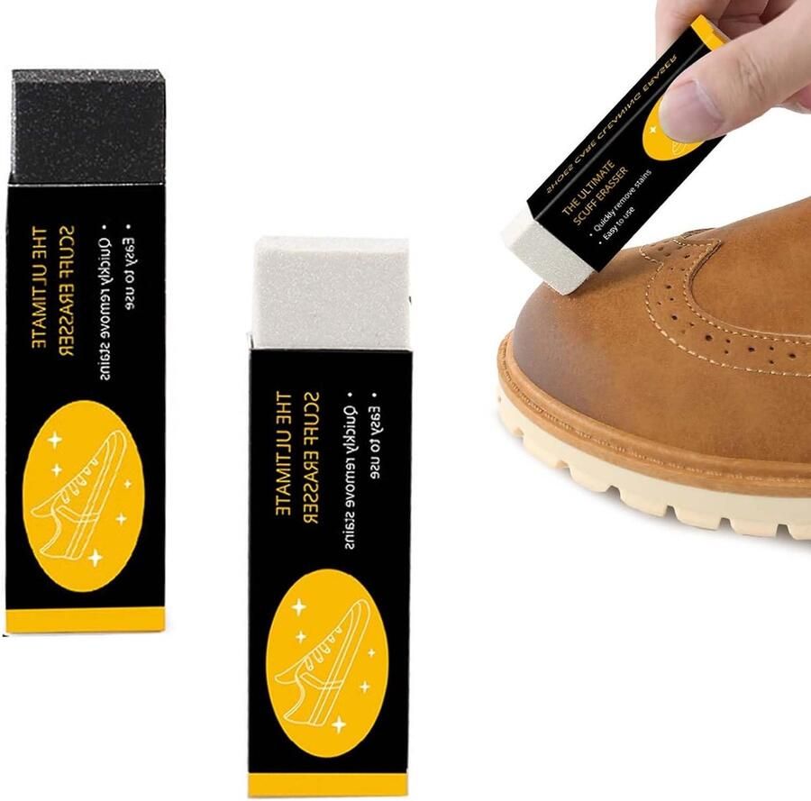 2 Stuks Magische Schoonmaakgom Perfect voor Sneakers Suède en Leren Schoenen Effectieve Vlekverwijdering en Onderhoud