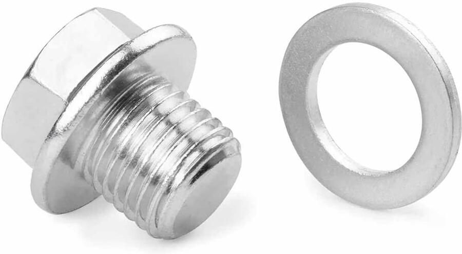 2 stuks olieaftapschroef met afdichtring olieafvoerschroef met