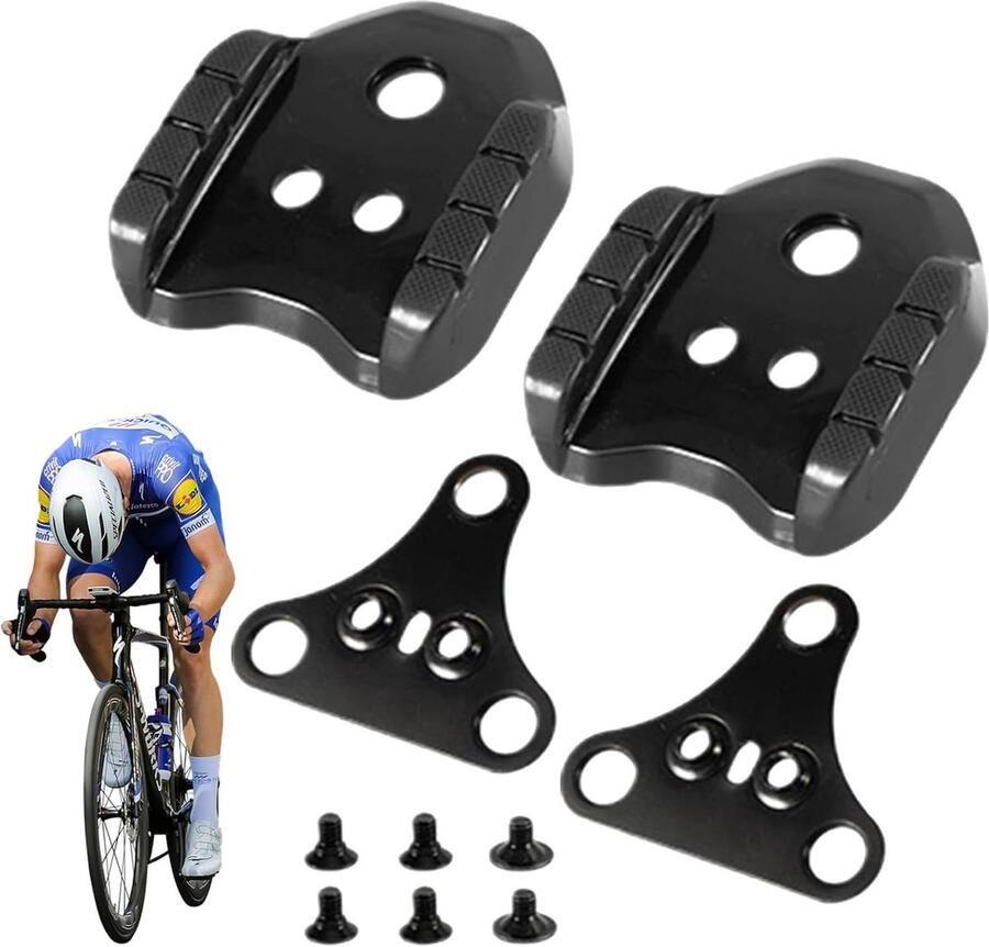 2 Stuks Schoenplaatjes Adapter voor Clipless Fietspedaal Raceschoen
