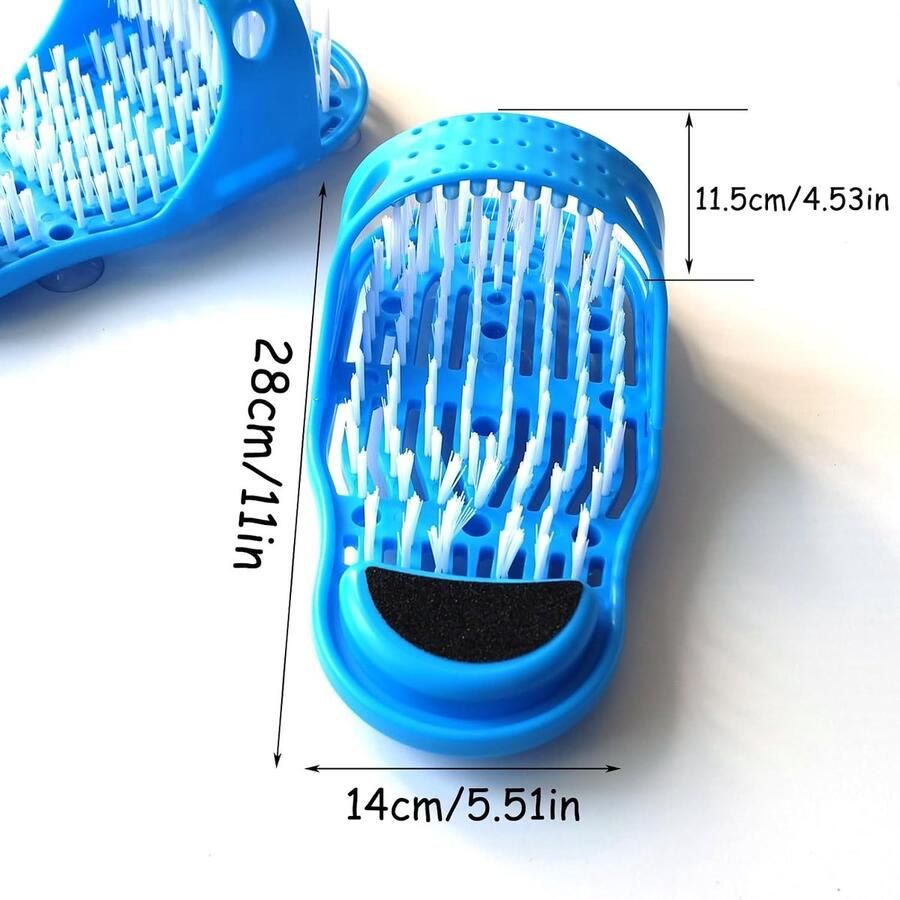 2 Stuks Slippers Scrubber en Massager Voetborstel voor Grondige Voetreiniging en Ontspanning Unisex Badslippers