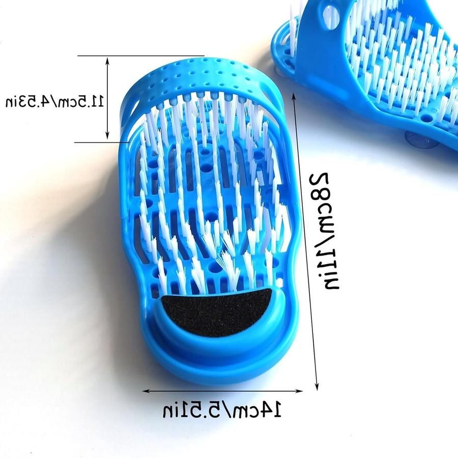 2 Stuks Slippers Scrubber voor Voetreiniging en Massage Masserende Voetborstel voor Bad en Verzorging Unisex Comfortslippers