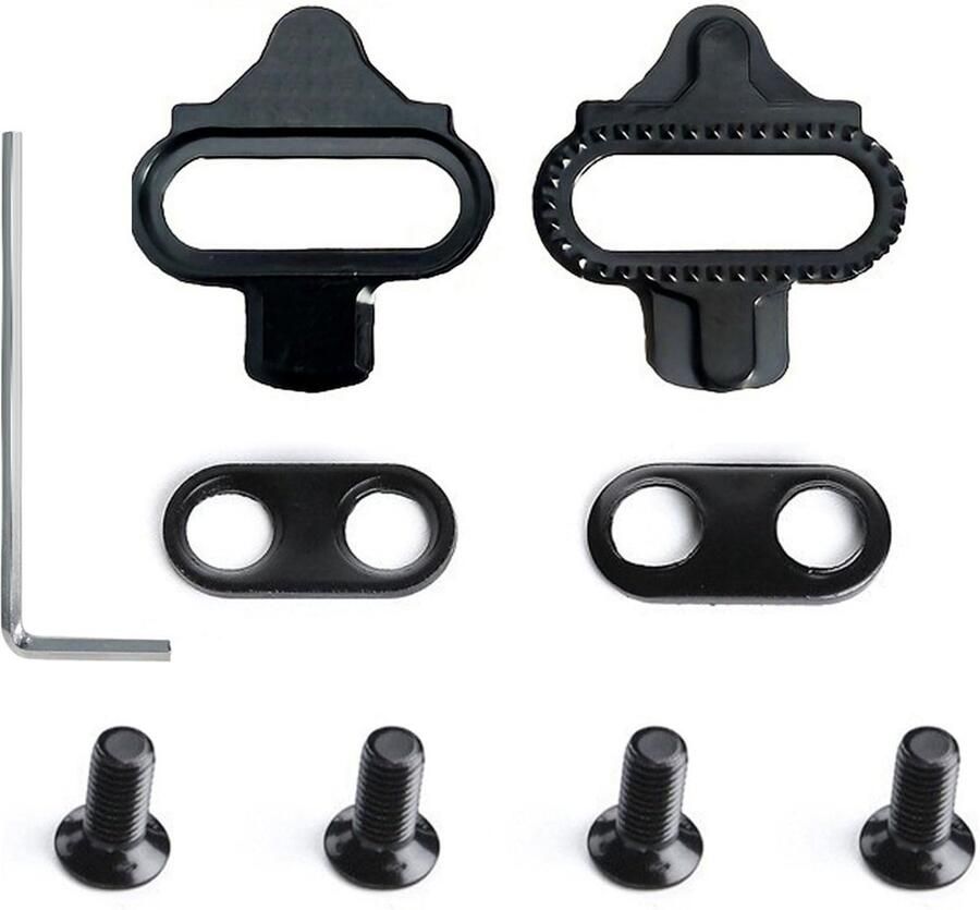 2 stuks SPD Cleats voor fietsschoenen high-perfor ce pedaallampen voor mountainbikes verstelbare spanning fietsCleat set voor mountainbike indoor fietsen zwart 2 paar