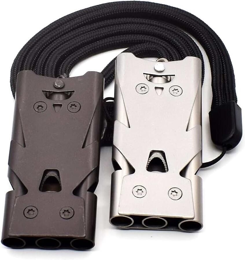 2 stuks trilfluitje sportfluitje scheidsrechterfluitje met halsband voor trainer voetbalwedstrijd noodgevallen