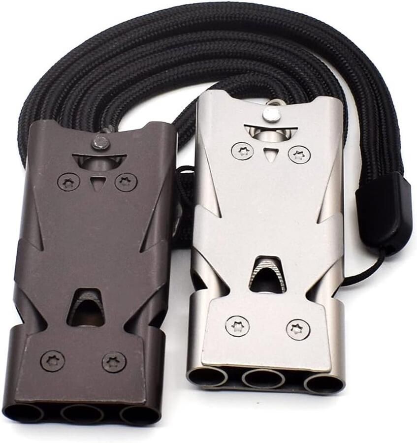 2 stuks trilfluitje sportfluitje scheidsrechterfluitje met halsband voor trainer voetbalwedstrijd noodgevallen