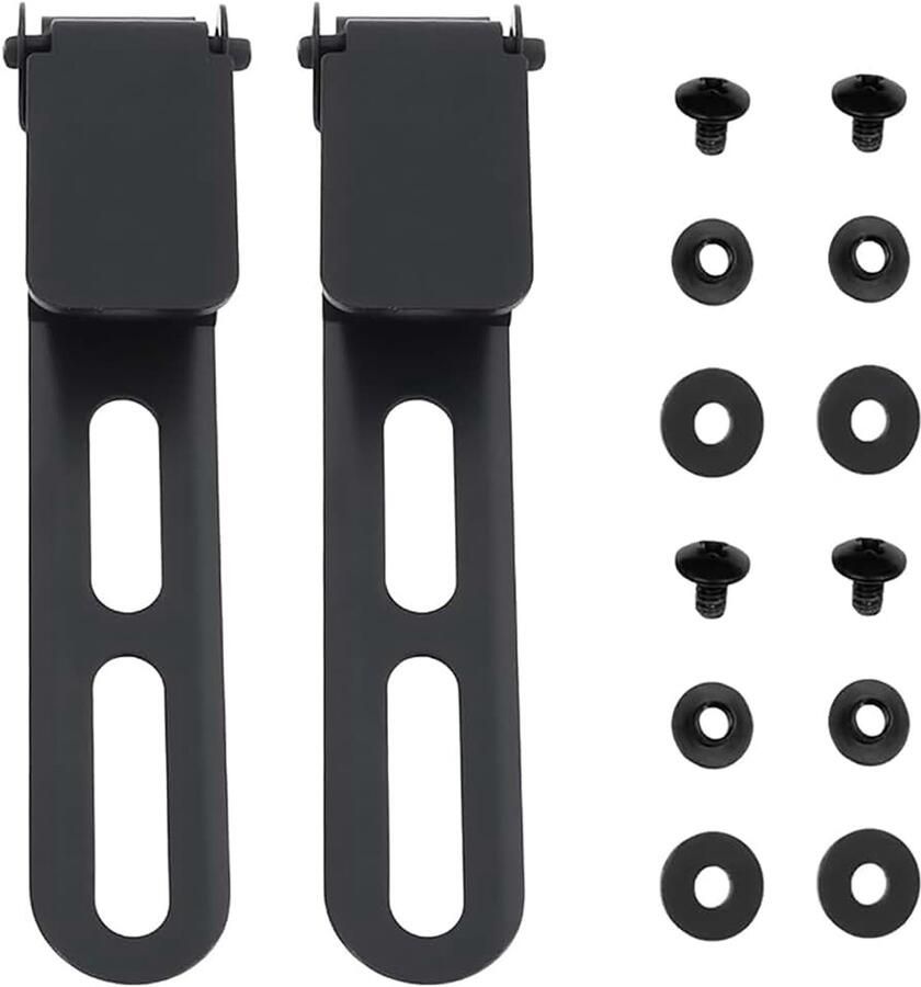 2 stuks vaste messenclips met schroeven en sluitringen schede tailleclip messchede compatibel met Kydex Ulticlip (85 x 15 mm) (zwart)