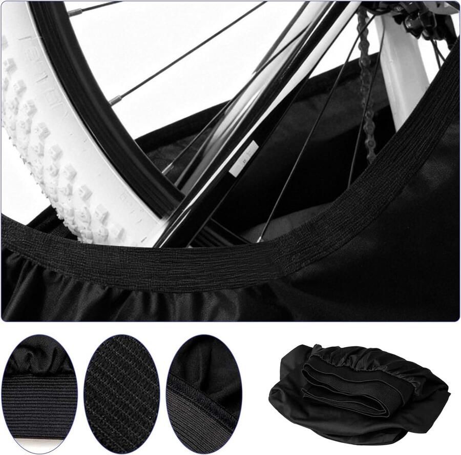 2 stuks zwarte fietshoes wasbare fietsbescherming fietshoes fietsgarage binnen stofdicht fietshoes voor mountainbikes en racefietsen