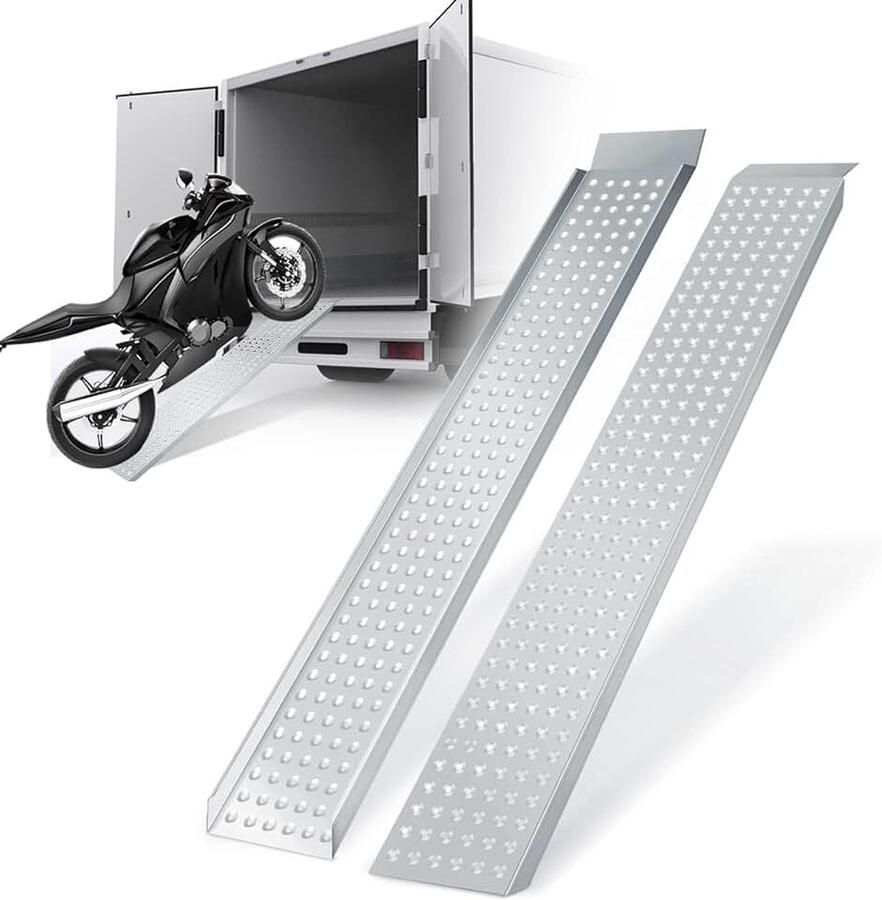 2 x oprijplaat laadrail tot 400 kg laadhelling van verzinkt staal antislip laadhelling voor motorfiets ATV quad auto 160 x