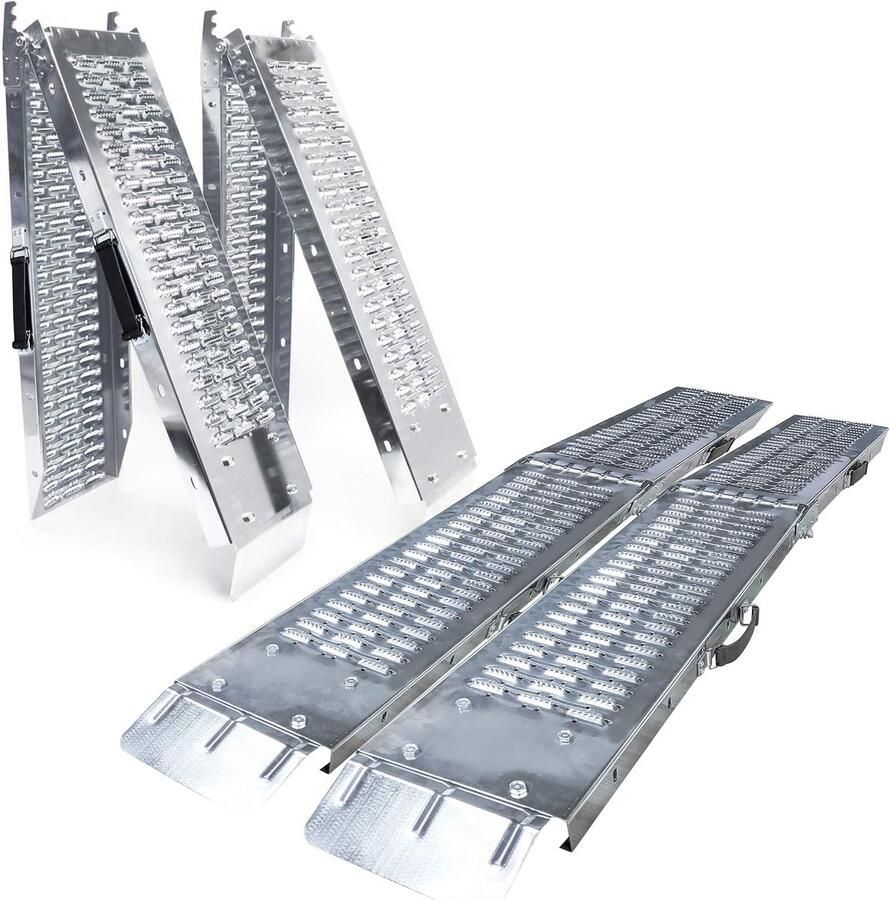 2 x opvouwbare oprijplaat laadaanpen 400 kg max. vouwhelling voor motorfiets aanhanger grasmaaier gazontractor 160 x