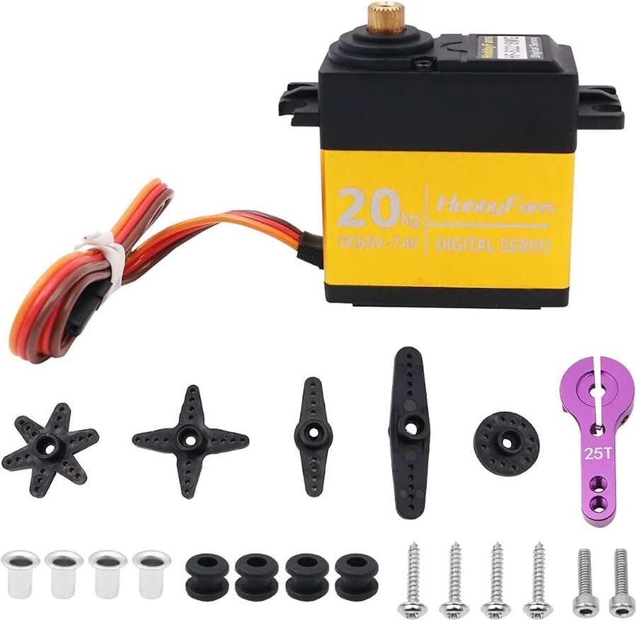 20 kg Waterdichte Servo Modelbouw Stuurinrichting met Metalen Versnellingsbak voor RC Modellen Stijve Vleugels Auto Robot en Intelligente DIY