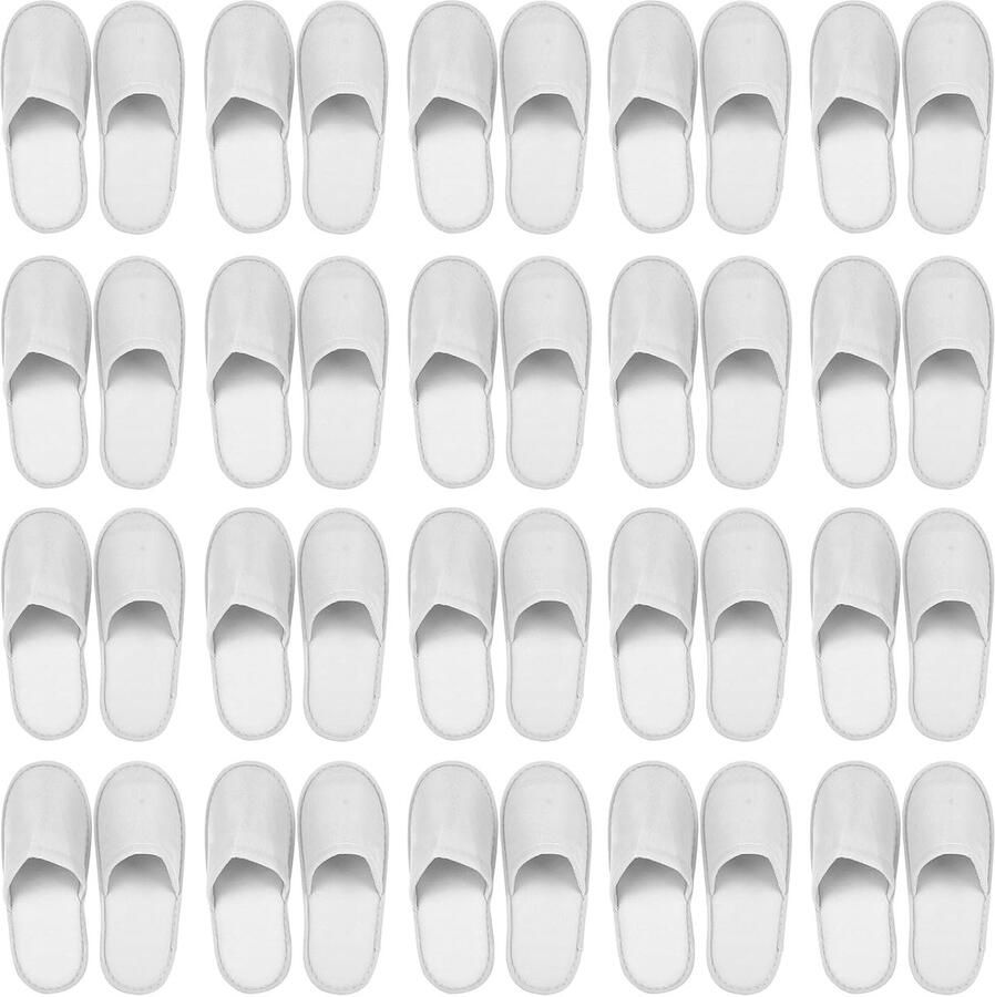 20 paar gastenslippers 28 x badstof slippers voor beauty-centrum wellness artsen hotels en set gastenslippers uniseks wit Einheitsgröße