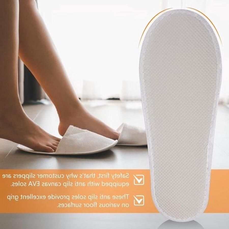 20 paar gastenslippers voor hotel- en thuisgebruik: draagbare antislipslippers voor op reis unisex-badslippers in comfortabel en lichtgewicht