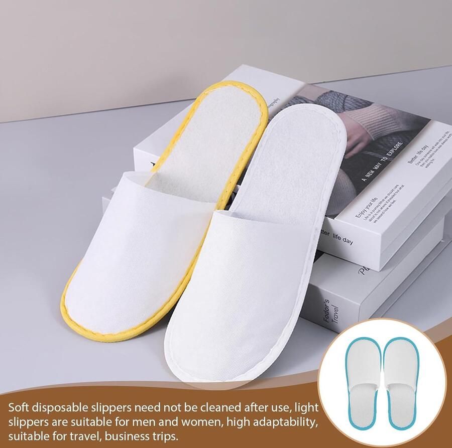 20 paar hotelslippers gastenslippers gastpantoffels kleur badstof gastpantoffels 4 mm badslipper badstof hotelslippers voor binnen en buiten voor en spa gasten op reis