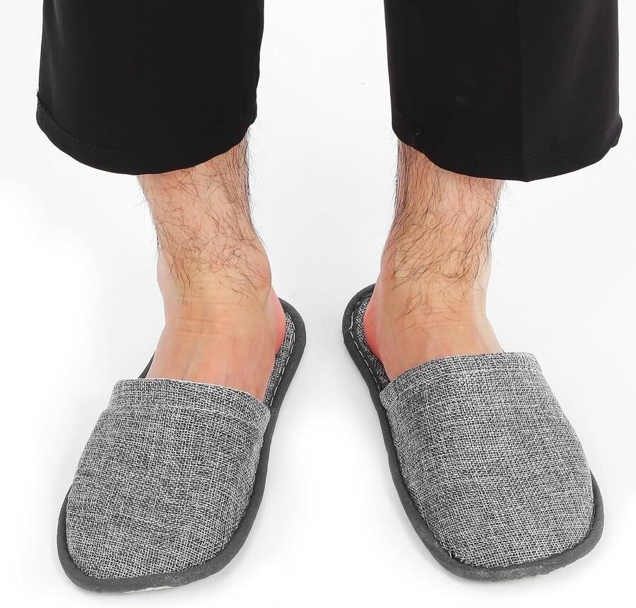 20 Paar Wegwerpslippers voor Gasten Vouwbare Katoenen Laken Slippers met Antislip Zool voor Hotels en Thuisgebruik