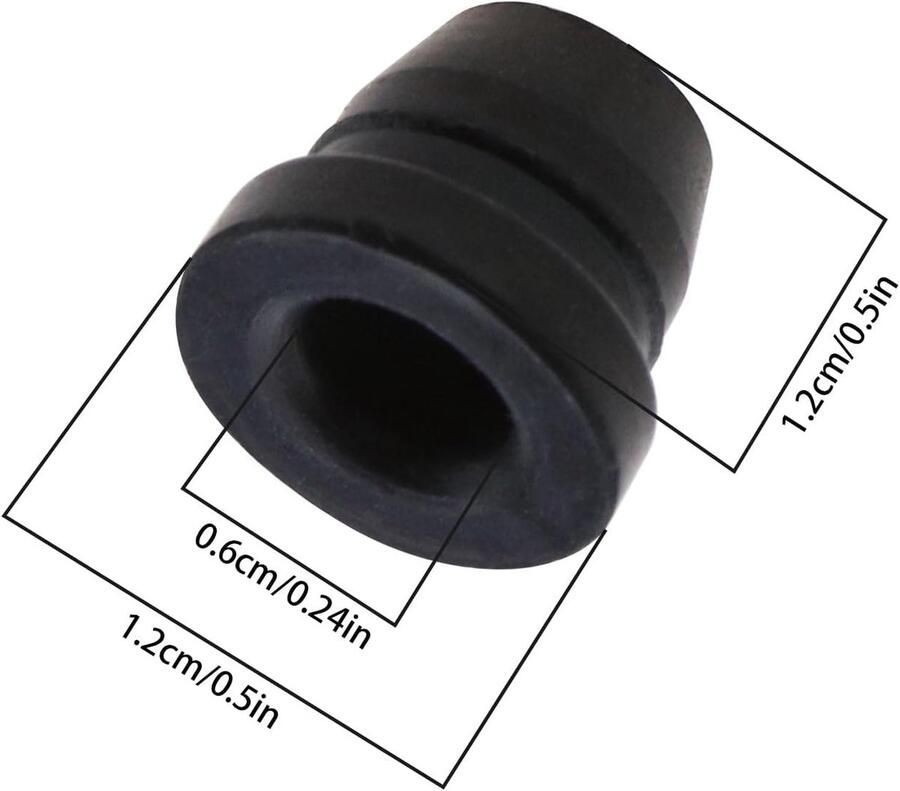 20 STKS Rubber Remontluchter Schroefdoppen 6 mm Vetfitting Cap Stofkap Remtepeldop voor Auto Motorfiets Auto Automotive Vervangende Onderdelen Zwart