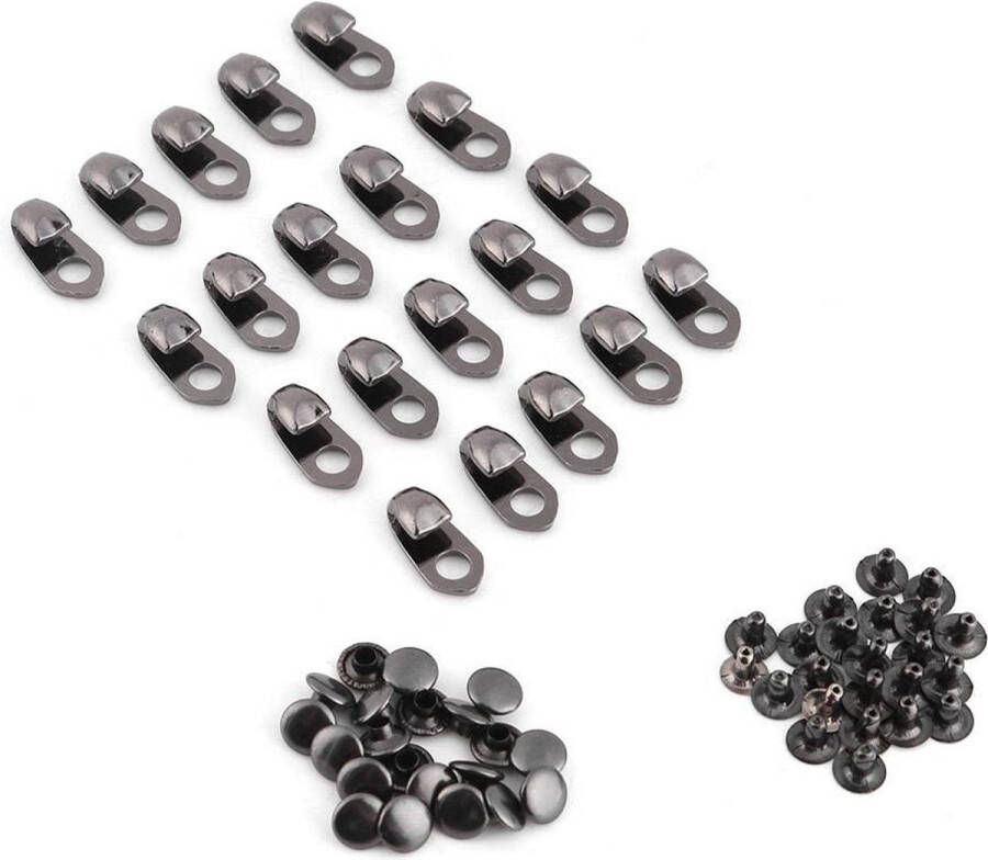 20 Stks Schoen Lace Haken Met Klinknagels Lace Fittings Zilver Klimmen Wandelschoenen