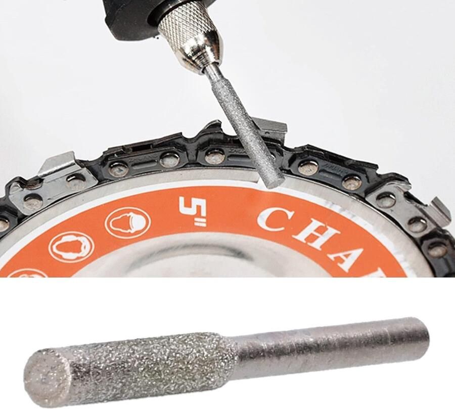 20 stuks diamant kettingzaagslijper kettingslijper slijpsteen voor kettingzagen voor slijpen en schuren (4 8 mm)