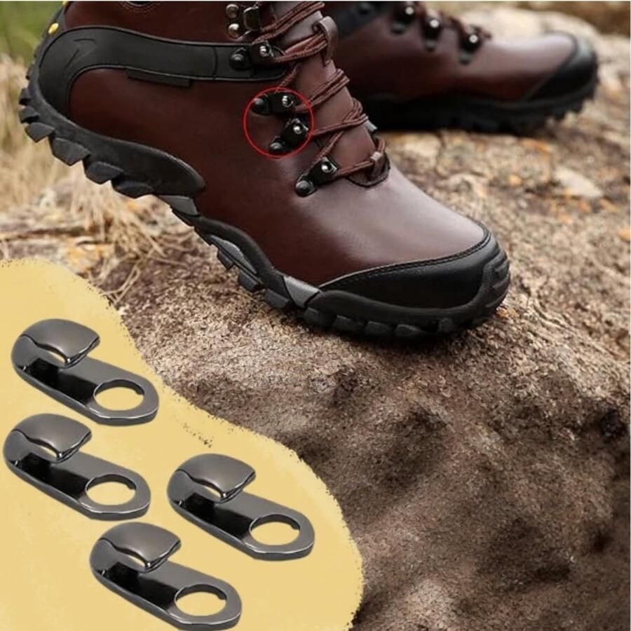 20 Stuks Laarzen Haken met Rivets Ideaal voor Klim Wandelen en Buitensporten Geschikt voor Schoenen en Bergschoenen
