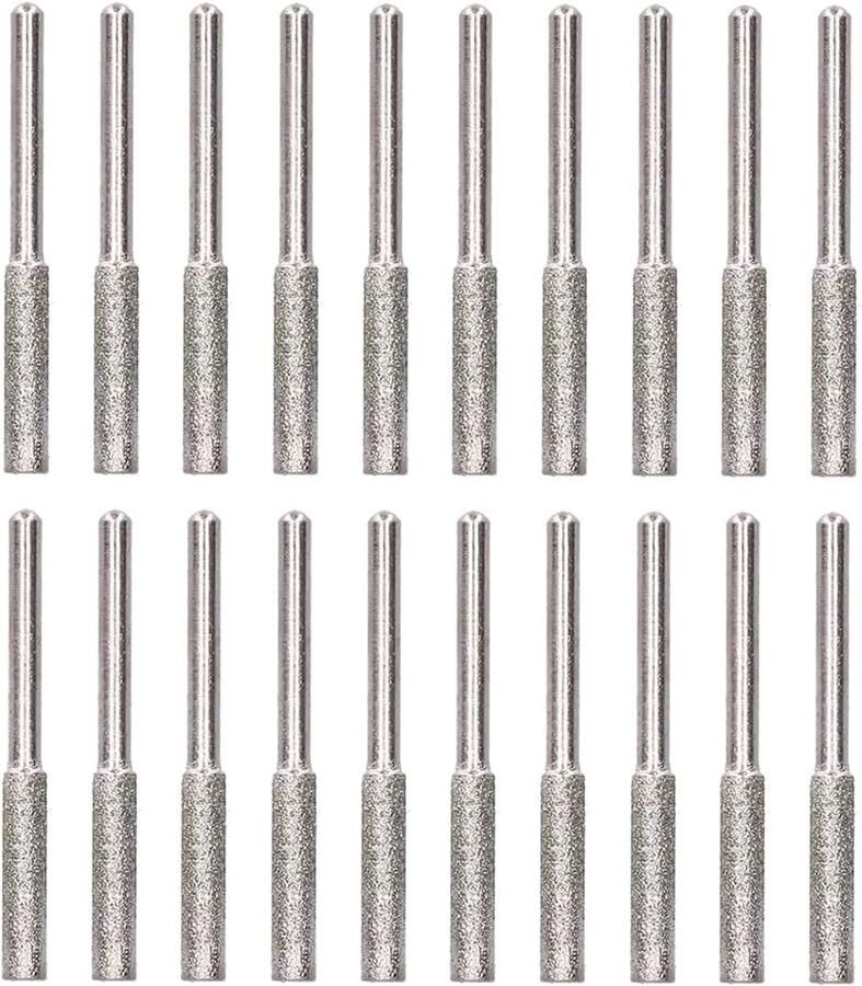 20 stuks met hoge hardheid eenvoudige installatie schuurgel duurzame kettingzaagslijper reparatiefrees (zilver 4 mm)