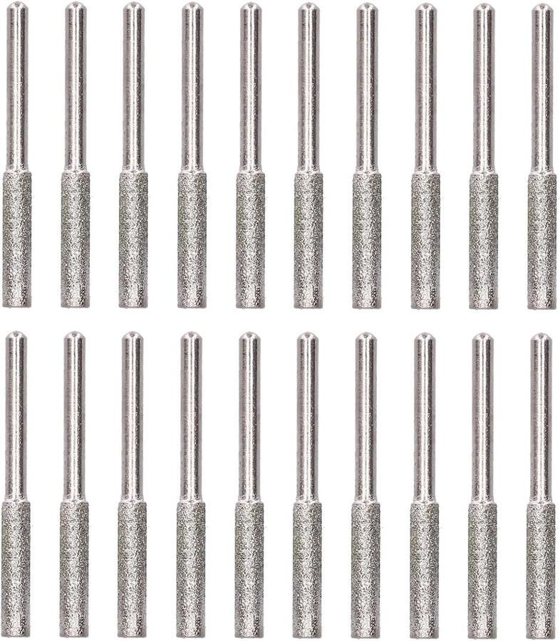 20 stuks met hoge hardheid eenvoudige installatie schuurgel duurzame kettingzaagslijper reparatiefrees (zilver 4 mm)