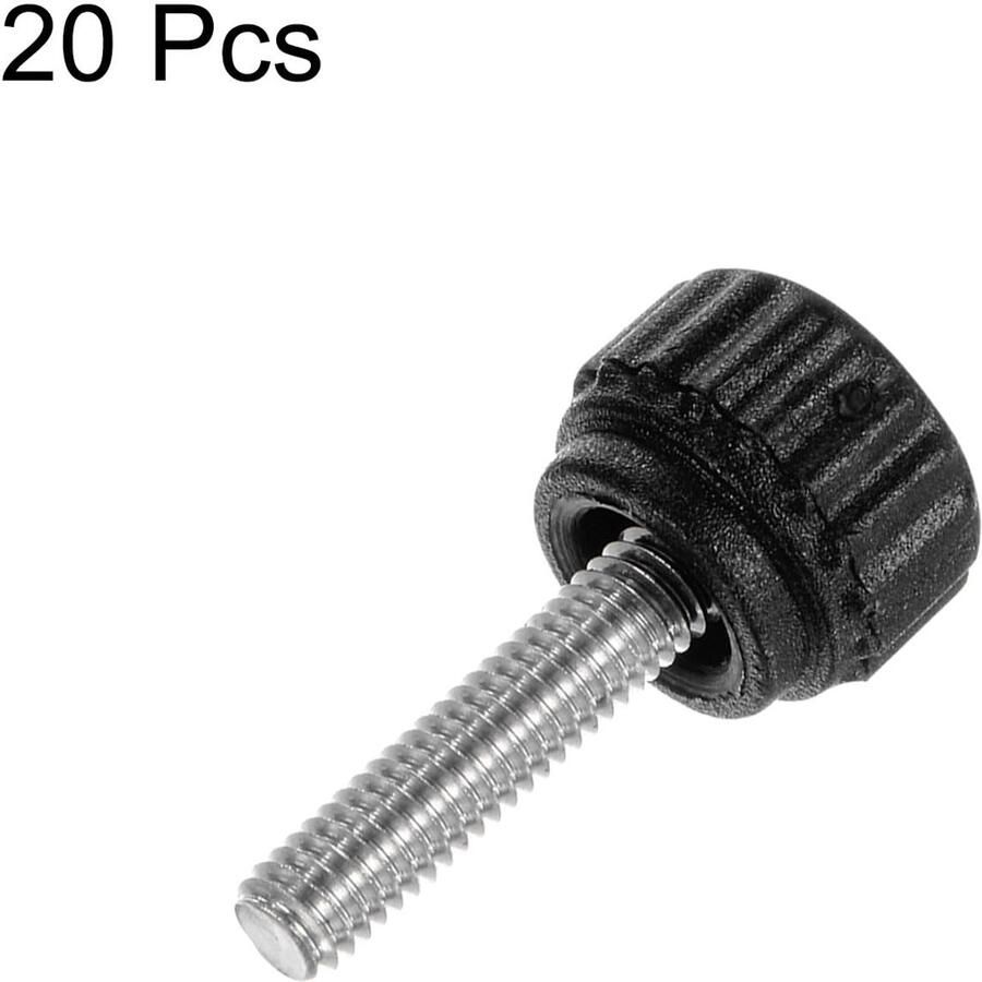20 stuks Rändelschroef M4 x 16 mm Vleugelschroeven met draad roestvrij staal 304 Knevelschroef 13 mm rond Klemschroef Stergreepschroef Klemhendel Duimschroef voor meubels Machine
