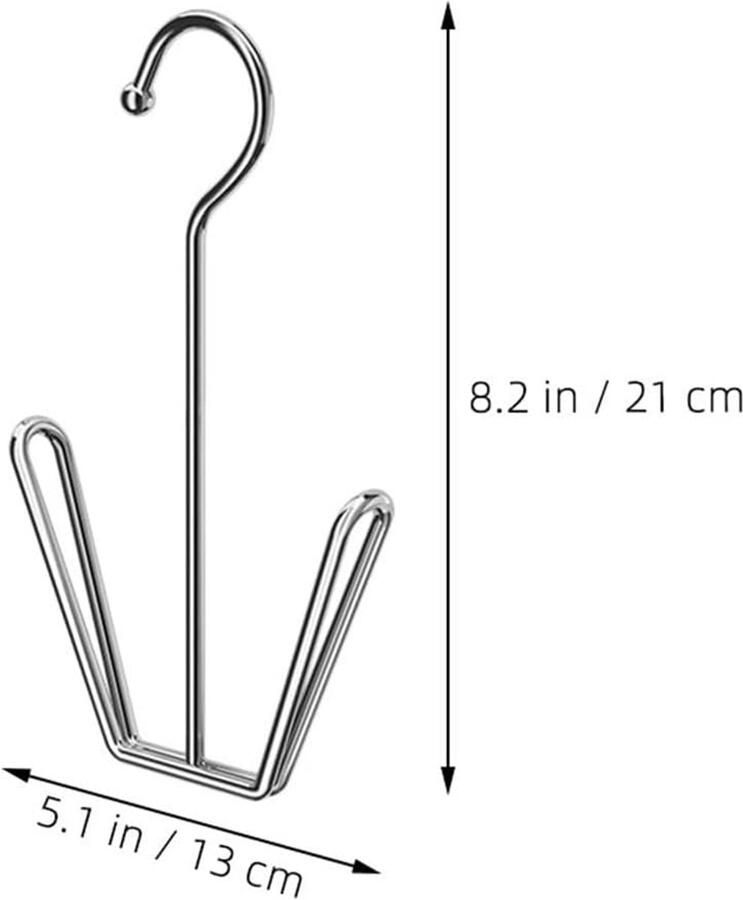20 stuks roestvrijstalen schoenenhangers slippers displayhaken ruimtebesparende dubbele haak schoenendroogrek kastorganizer voor de wasruimte