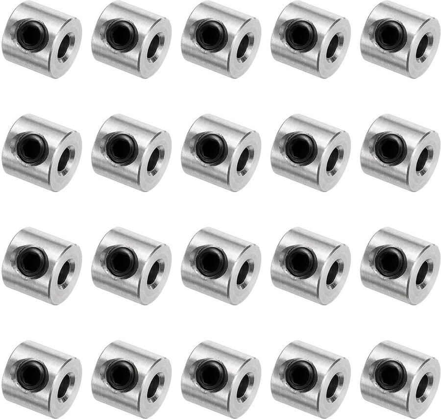 20 stuks schroefmanchetten voor 3 mm assen buitendiameter 8 mm breedte 7 mm houderkraag voor boor diepteaanslagen voor boren van roestvrij staal