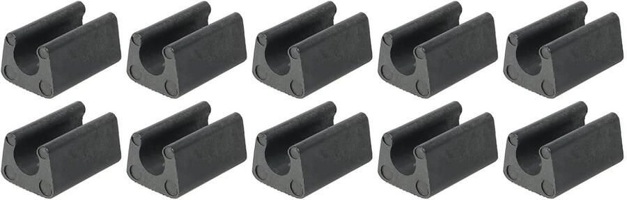 20 stuks U-vormige stoelpootafdekking beschermkappen voor buisinzetst mm diameter zwart