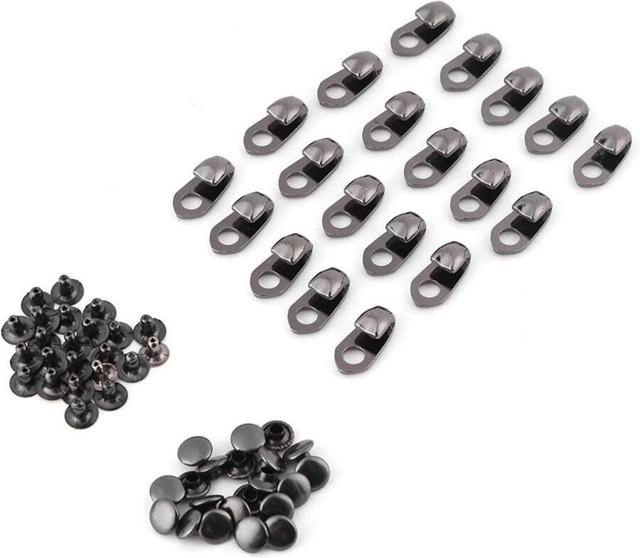 20 Stuks Veterhaken en Klinknagels voor Wandelschoenen en Werklaarzen