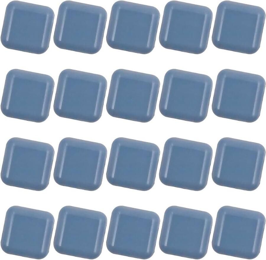20 stuks vierkante meubelschuifregelaars zelfklevende teflon-schuifregelaars geluidsarm slijtvast voor stoelen bureaus meubels keukenapparatuur -25 x mm