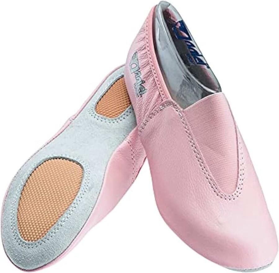 2038 Uniseks ritmische gymnastiekschoenen van leer 100% Made in Italy dansschoenen voor en elastisch comfortabel bij hiel en hals uniseks zool van leer en rubber
