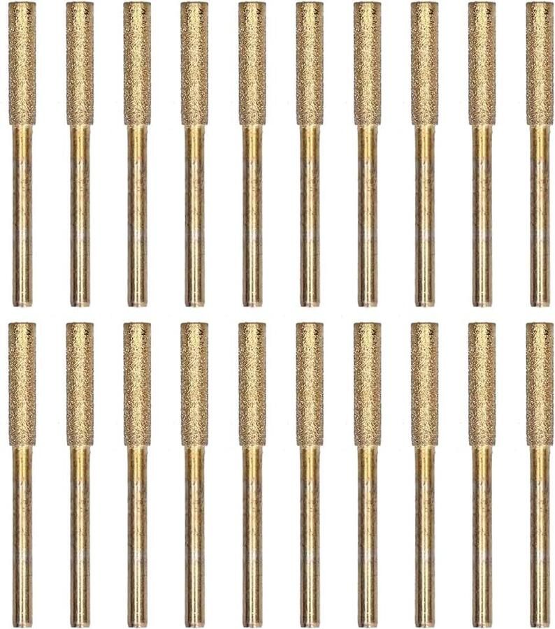 Kettingzaagslijper 20 stuks Burr zaagkettingslijper multi maatvijl voor kettingzagen gravureslijper goud kleur kettingzaag onderhoud gereedschap