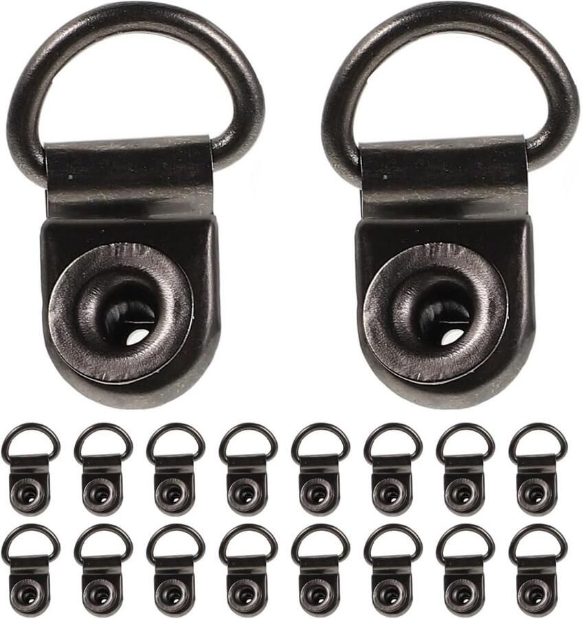 20x Sterke D-Ring Oogjes voor Laarzen en Sneakers Schoenvetersluitingen en Haken