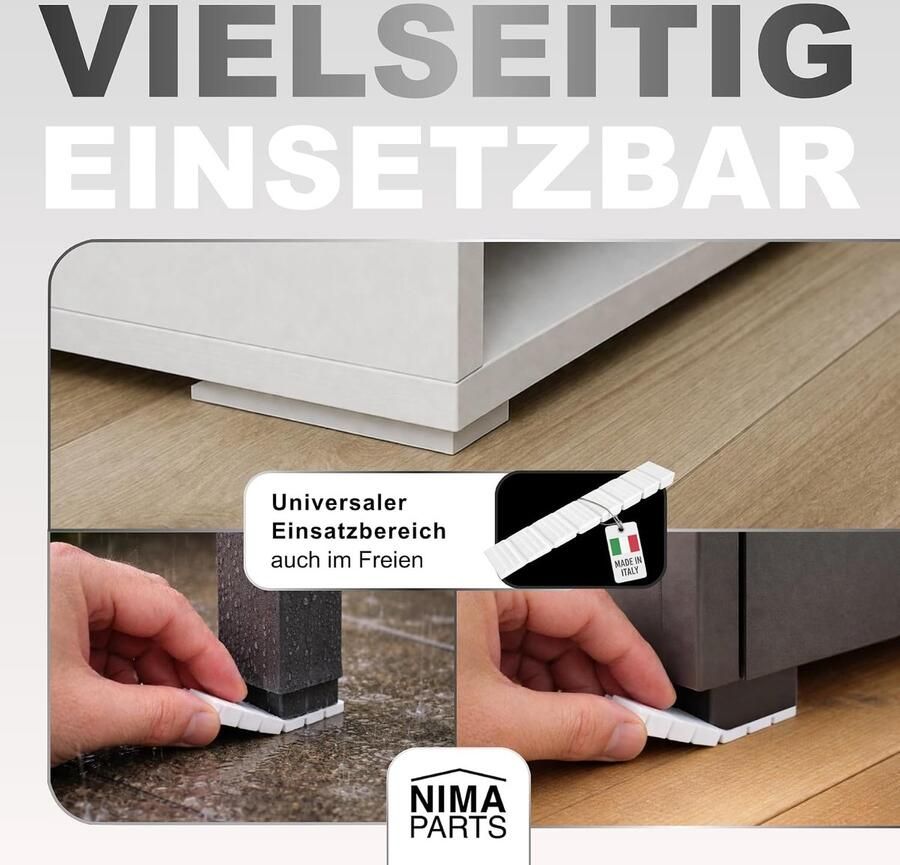 20x100 mm kunststof wiggen hoogtecompensatie tot 8 mm (set van 10) (10 bruin)