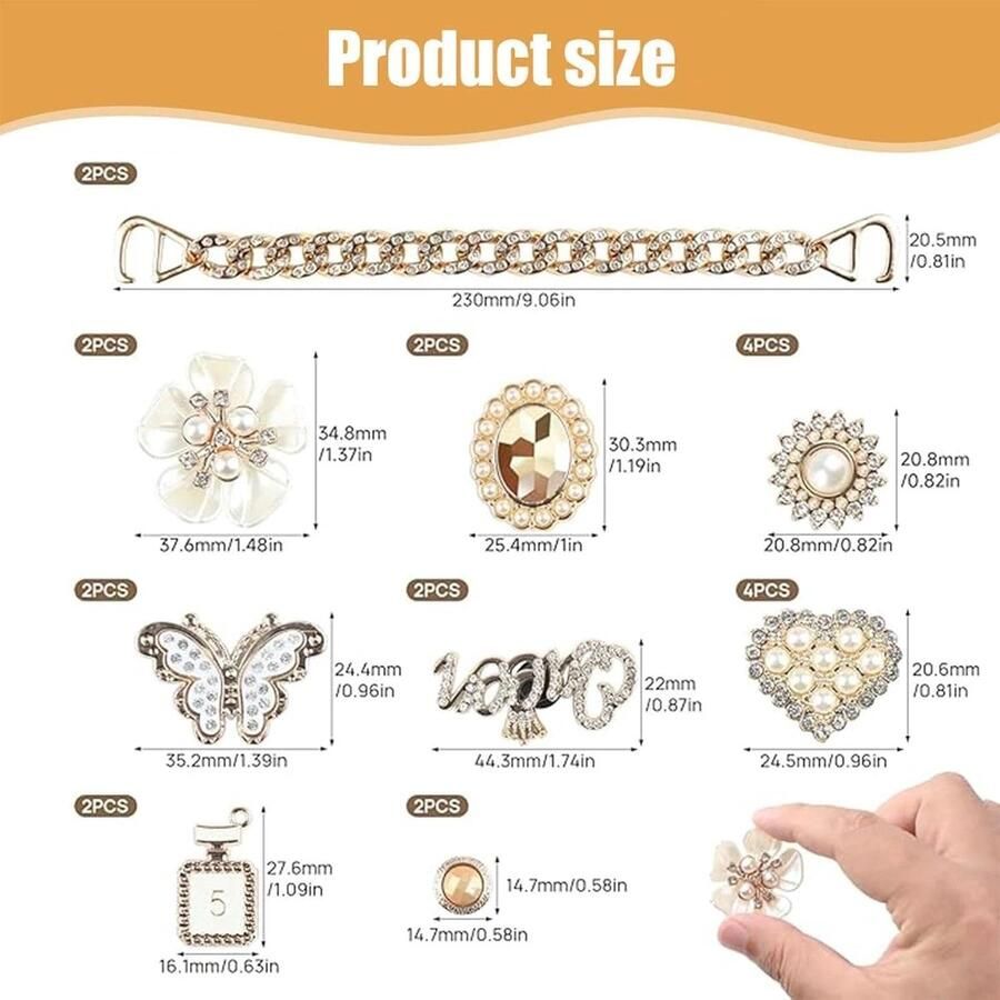 22-delige Krokodil Sleutelhanger Charms met Kristallen Diamanten voor DIY Clogs en Sandalen Decoraties voor Vrouwen en Meisjes