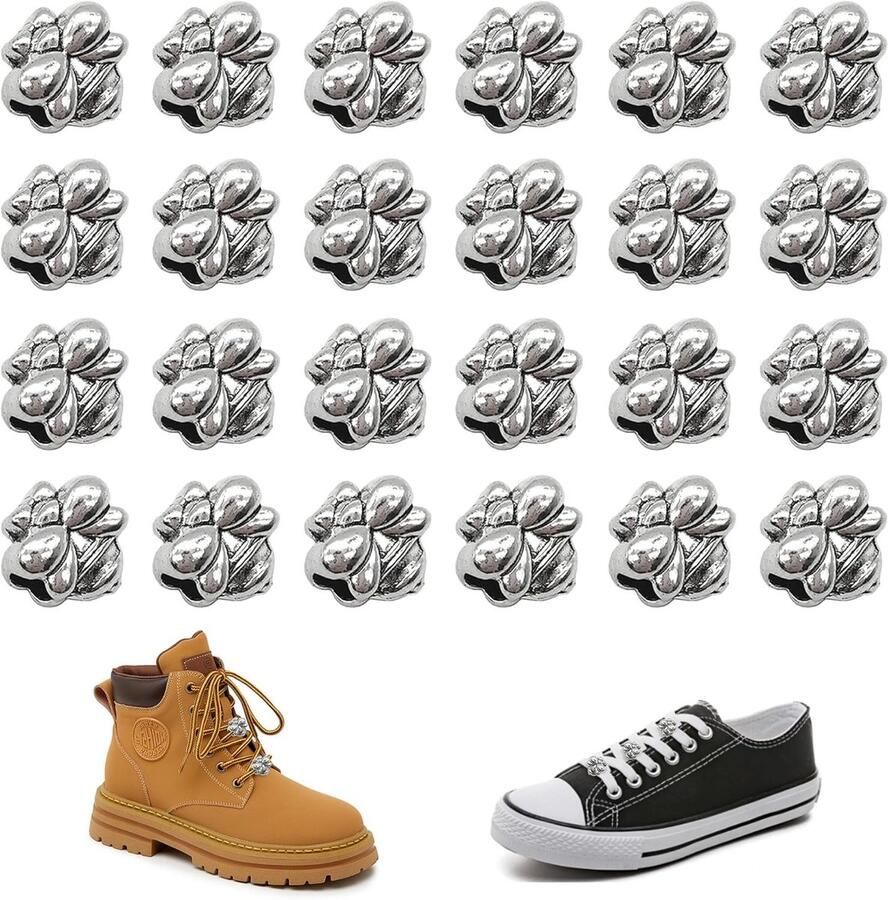 24-delige decoratieve gespen voor schoenen sneakers en accessoires DIY sieraden en hanger voor unieke stijlen