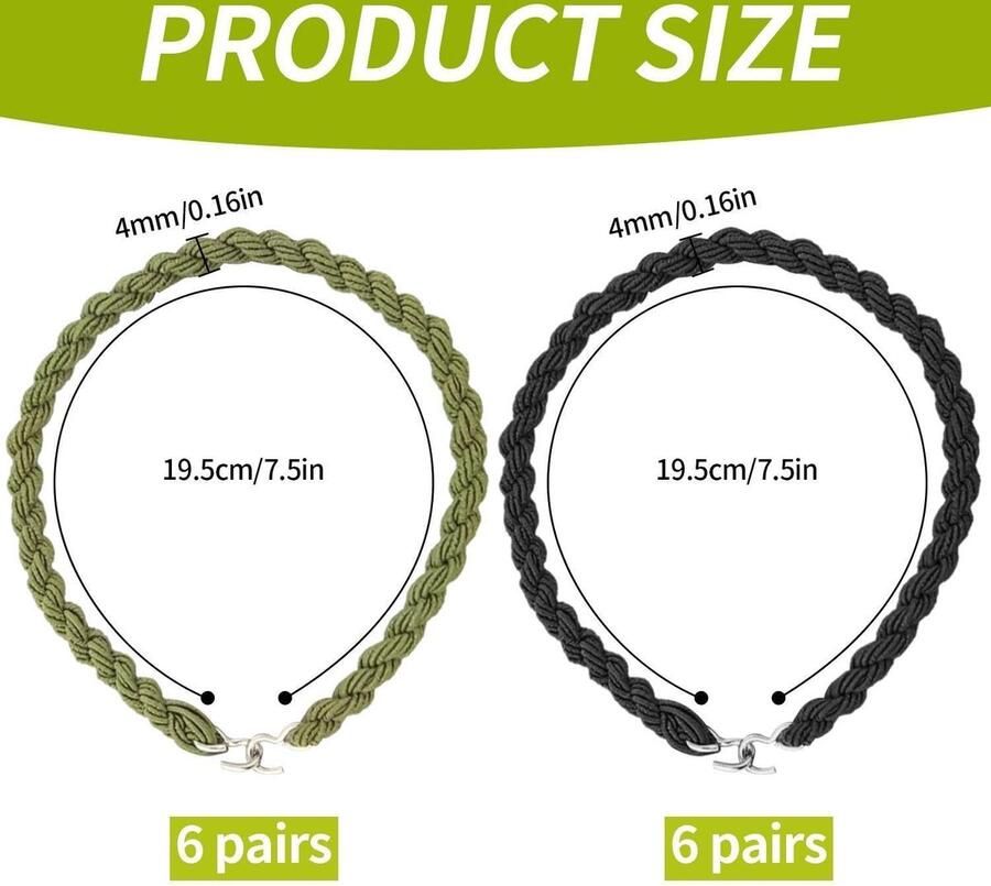 24 Legpieces met Gevlochten Design Elastische Riem voor Laarzen Stevige Beugels en Koorden voor Optimale Ondersteuning