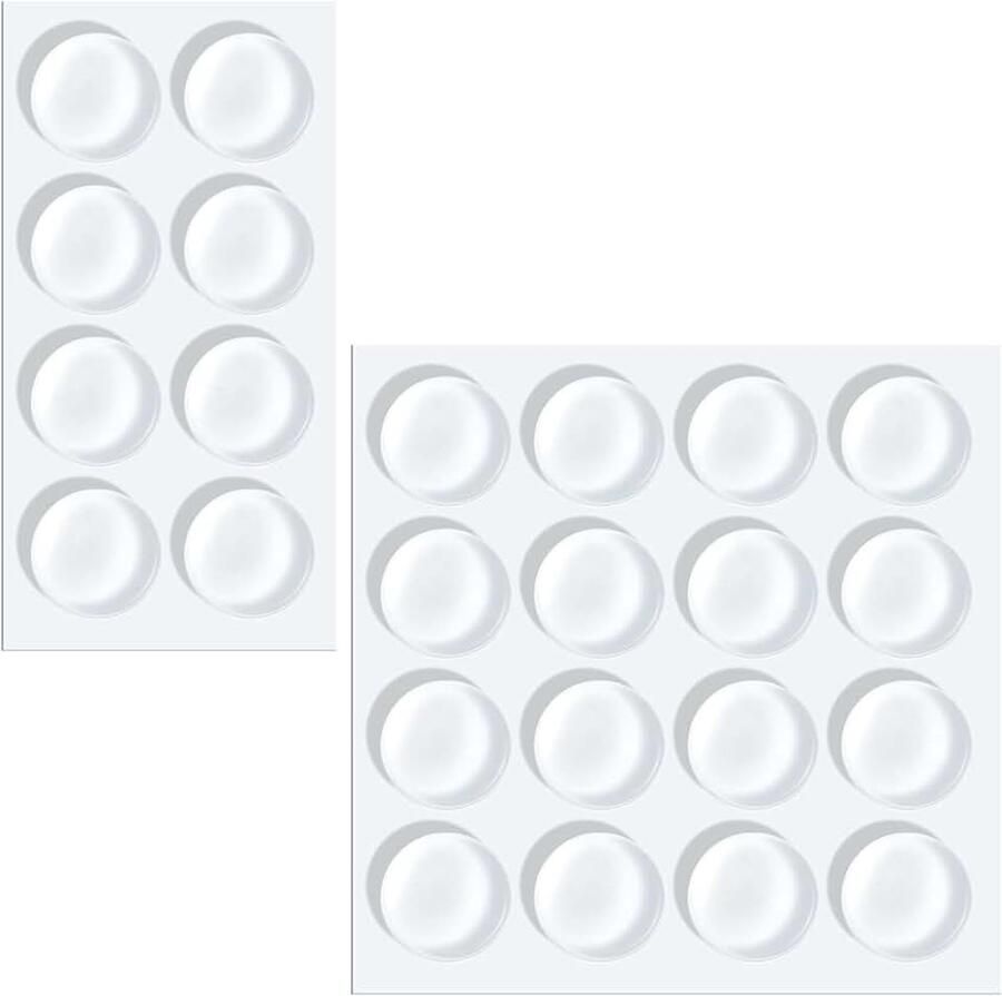 24 stuks antislippads elastische buffer voor glazen tafelbladen glazen tafel-siliconen pads voor glazen tafelbladen ronde antislip pads voor glazen tafelbladen fotolijsten meubels keukenkasten