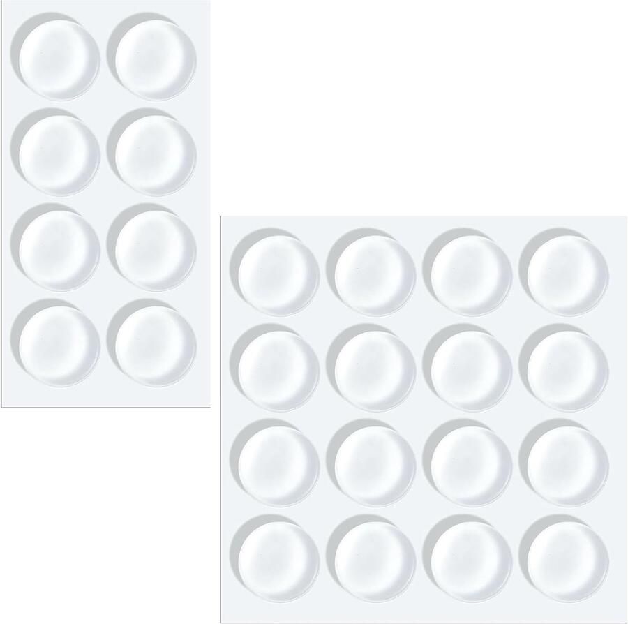 24 stuks antislippads elastische buffer voor glazen tafelbladen glazen tafel-siliconen pads voor glazen tafelbladen ronde antislip pads voor glazen tafelbladen fotolijsten meubels keukenkasten
