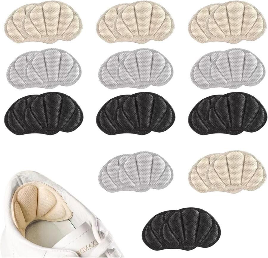 24 Stuks Hielkussens voor Hielbescherming Zelfklevende Schoenhielpatches Slijtvaste en Anti-Slip Pads voor Te Grote Schoenen en Sneakers