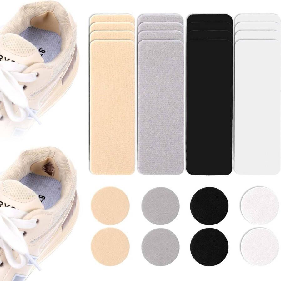 24 stuks zelfklevende schoenpatches voor gaten schoenreparatieset sneakers hielkussen reparatiepatches voor gymschoenen hoge hakken kleding
