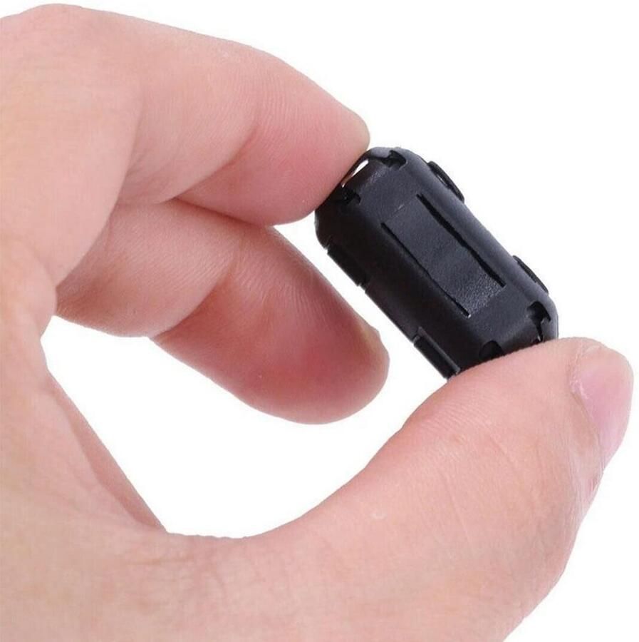 25 x zwarte opklimmende ferrietringkern RFI EMI ruisonderdrukker kabelklem binnendiameter 3 5 mm 5 mm 7 mm 9 mm voor USB-kabel muiskabel en toetsenbordkabel