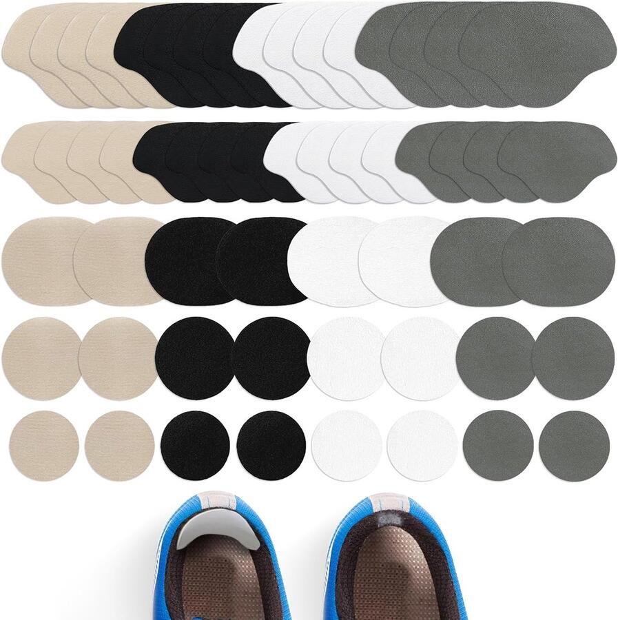 28 Paar Sneakers Reparatie Patches in 4 Kleuren Zelfklevende Hielreparatie voor Sneakers Faux Leer Herstelset voor Versleten Schoenen