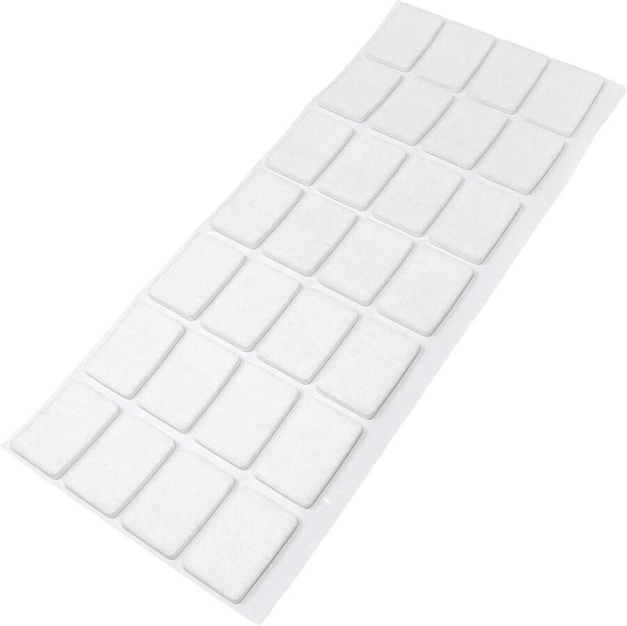 28 x zelfklevende viltglijders Wit 20x30 mm Rechthoekig Meubelviltglijders met een dikte van 3 5 mm Meubel- en vloerbescherming