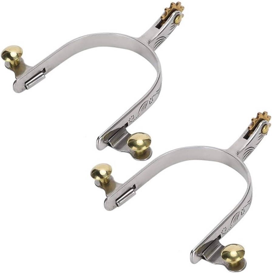 2PCS Cow Spurs Zilveren Spurs Voor Boots nen En Spurs Voor Paardentraining Boerderij Dressuur