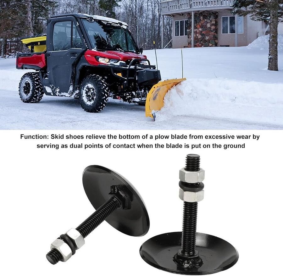 2Pcs Snow Plow Knife Skid Shoes Heavy Duty Pair ATV UTV RZR 900S 1000xp Trail Ranger General Sports Pioneer Rhino Mule Polaris Magnum