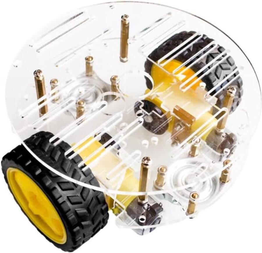 2Wd Smart Robot Car Chassis Kit met Speed Encoder Battery Box Kids