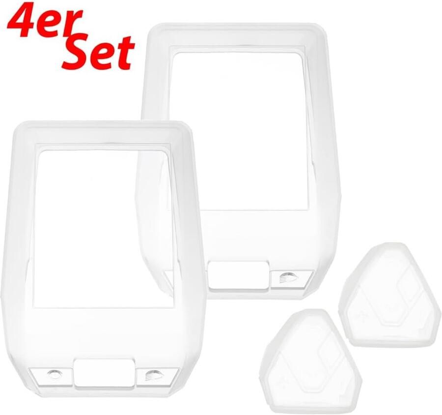 2X display beschermer + 2X beschermhoes compatibel met Bosch Nyon 2 (BUI350) voor besturingseenheid en display cover Ebike case accessoires E-bike beschermhoes waterdicht krasbestendig